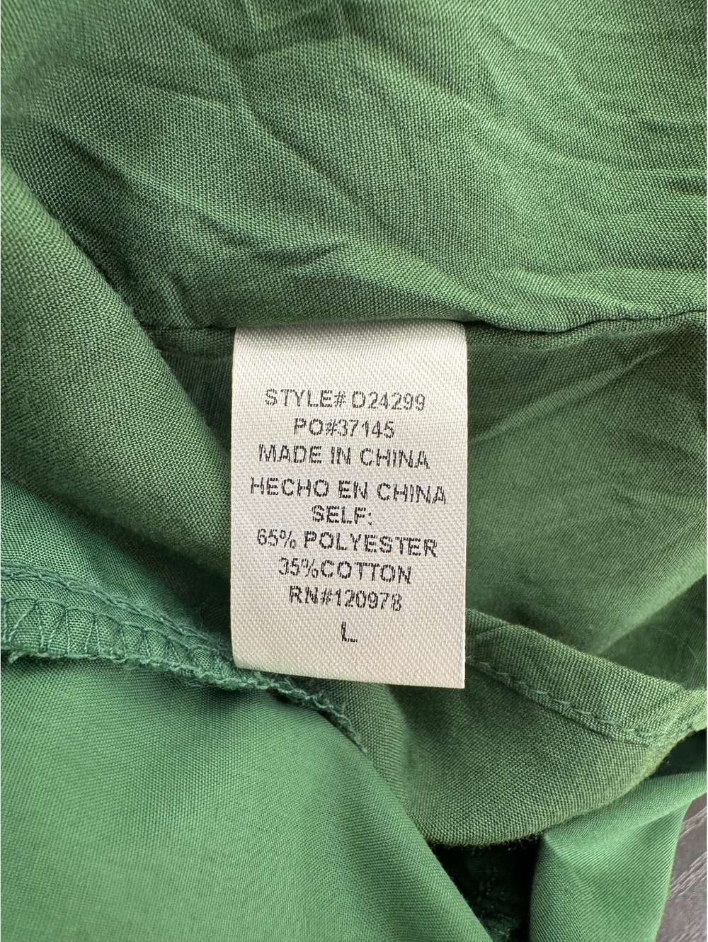 Entro Green Tie Shoulder Drop Waist Mini Dress Size Large - Picture 6 of 7